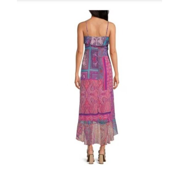 Gianni Bini DANNIJO Isabella Sleeveless Ruffle Chiffon Maxi Dress Large New $199 - Picture 9 of 10